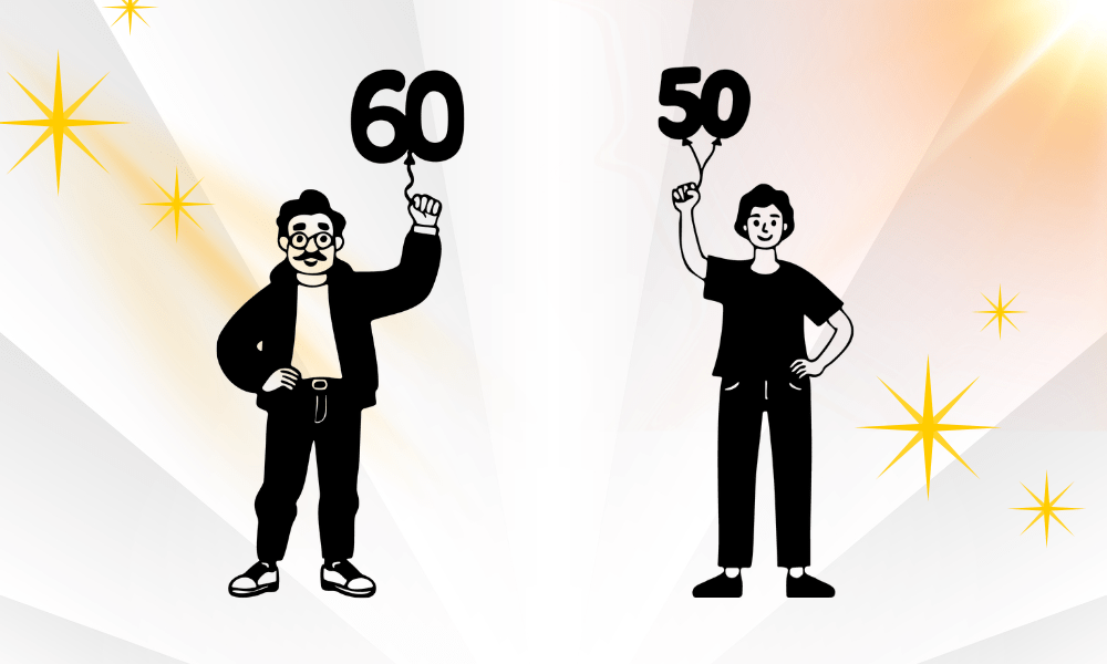 50代・60代で居宅ケアマネになった人のイラストのイメージ画像。